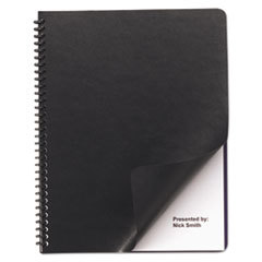 SWINGLINE Leather Look Binding System Covers  11 X 8-1/2  Black  200 Sets/box; UNIT OF MEASURE: BX