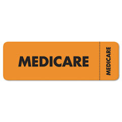 TABBIES Medical Labels For Medicare  1 X 3  Fluorescent Orange  250/roll; UNIT OF MEASURE: RL