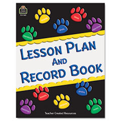 TEACHER CREATED RESOURCES Paw Prints Lesson Plan &amp; Record Book With Monthly Planner  160 Pages  8-1/2 X 11; UNIT OF MEASURE: EA