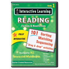 TEACHER CREATED RESOURCES Interactive Learning Software: Reading Fiction And Nonfiction  Grade 1; UNIT OF MEASURE: EA