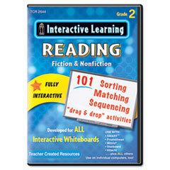 TEACHER CREATED RESOURCES Interactive Learning Software: Reading Fiction And Nonfiction  Grade 2; UNIT OF MEASURE: EA