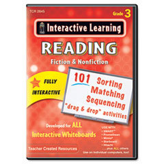 TEACHER CREATED RESOURCES Interactive Learning Software: Reading Fiction And Nonfiction  Grade 3; UNIT OF MEASURE: EA