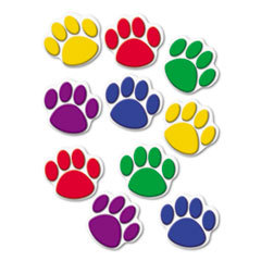 TEACHER CREATED RESOURCES Paw Print Accents  Assorted Colors; UNIT OF MEASURE: SE