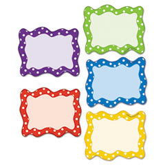 TEACHER CREATED RESOURCES Polka Dots Blank Card Accents  6 1/4 X 5  Assorted Colors  30/pack; UNIT OF MEASURE: EA