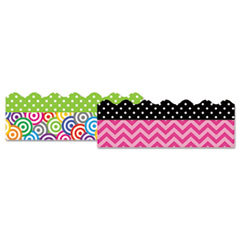 TEACHER CREATED RESOURCES Border Trim Set  3in X 35in  Assorted Colors; UNIT OF MEASURE: SE