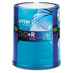 TDK ELECTRONICS Dvd+r Discs  4.7gb  16x  Spindle  100/pack; UNIT OF MEASURE: PG