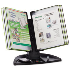 TARIFOLD  INC. Modular Reference Display Black Line Desk Set  10 Wire-Reinforced Pockets; UNIT OF MEASURE: EA
