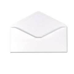 AMPAD/DIV. OF AMERCN PD&amp;PPR 100% Recycled Paper Business Envelope  V-Flap  #10  White  500/box; UNIT OF MEASURE: BX