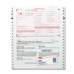 TOPS BUSINESS FORMS W-3 Tax Form  Lttr  2-Part Carbonless  10 Continuous Forms; UNIT OF MEASURE: PG