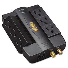 TRIPPLITE Direct Plug-In Surge Suppressor  6 Outlets  1500 Joules  Black; UNIT OF MEASURE: EA