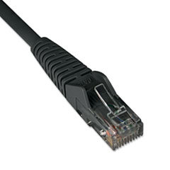 TRIPPLITE N201-001-Bk 1ft Cat6 Gigabit Snagless Molded Patch Cable Rj45 M/m Black  1&#39;; UNIT OF MEASURE: EA