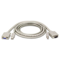 TRIPPLITE Kvm Cable Kit  6 Ft  Usb/hd15  Gray; UNIT OF MEASURE: EA