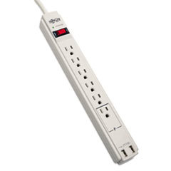 TRIPPLITE Protect It! Surge Suppressor  6 Outlets  6 Ft Cord  990 Joules  Cool Gray; UNIT OF MEASURE: EA