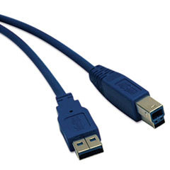 TRIPPLITE Usb 3.0 Device Cable  A/b  3 Ft.  Blue; UNIT OF MEASURE: EA