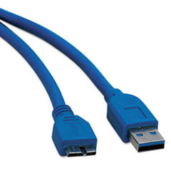 TRIPPLITE Usb 3.0 Device Cable  A/bmicro  10 Ft.  Blue; UNIT OF MEASURE: EA