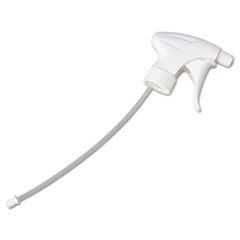 UNISAN Contour Series Trigger Sprayer  8 1/2in Tube  Fits 24oz Bottles  White  24/carton; UNIT OF MEASURE: BX