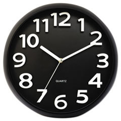 UNIVERSAL OFFICE PRODUCTS Round Wall Clock  Black  13in; UNIT OF MEASURE: EA