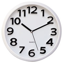 UNIVERSAL OFFICE PRODUCTS Round Wall Clock  White  13in; UNIT OF MEASURE: EA