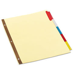 UNIVERSAL OFFICE PRODUCTS Extended Insert Indexes  Assorted Color 5-Tab  Letter  Buff  24 Sets/box; UNIT OF MEASURE: BX
