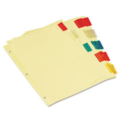 UNIVERSAL OFFICE PRODUCTS Economical Insertable Index  Multicolor Tabs  5-Tab  Letter  Buff  6 Sets/pack; UNIT OF MEASURE: PG