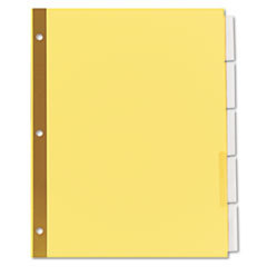 UNIVERSAL OFFICE PRODUCTS Extended Insert Indexes  Five Clear Tabs  Letter  Buff  6 Sets/pack; UNIT OF MEASURE: PG
