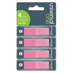 UNIVERSAL OFFICE PRODUCTS Pop-Up Page Flags  1/2 X 1-7/10  Pink  140 Per Pack; UNIT OF MEASURE: PG
