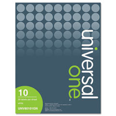 UNIVERSAL OFFICE PRODUCTS Laser Printer Permanent Labels  Recycled  1 X 2-5/8  White  300/pack; UNIT OF MEASURE: PG
