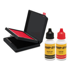 U. S. STAMP &amp; SIGN Two-Color Stamp Pad With Ink Refill  2 3/8 X 4  Red/black; UNIT OF MEASURE: EA