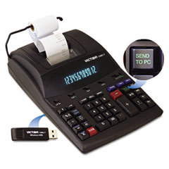 VICTOR TECHNOLOGIES 1280-7 Two-Color Printing Calculator W/usb  Black/red Print  4.6 Lines/sec; UNIT OF MEASURE: EA