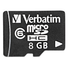 VERBATIM CORPORATION Microsdhc Card W/adapter  Class 4  8gb; UNIT OF MEASURE: EA