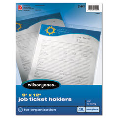 ACCO BRANDS  INC. Job Ticket Holder  Non-Glare Finish  Clear Front/frosted Back  10/pack; UNIT OF MEASURE: PG