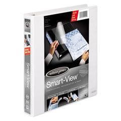 WILSON JONES CO. Smart-View Binder  Customizable  Round Ring  1in Capacity  White; UNIT OF MEASURE: EA