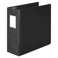 WILSON JONES CO. 383 Basic Binder With Label Holder  D-Ring  4in Capacity  Black; UNIT OF MEASURE: EA