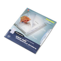 WILSON JONES CO. View-Tab Transparent Index Dividers  5-Tab  Square  Letter  Clear  5/set; UNIT OF MEASURE: SE