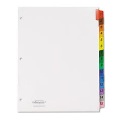 WILSON JONES CO. Multi-Dex Index Assorted Color 15-Tab  Labeled 1-15  Letter  15/set; UNIT OF MEASURE: SE