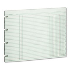 WILSON JONES CO. Accounting Sheets  Three Column  9-1/4 X 11-7/8   100 Loose Sheets/pack  Green; UNIT OF MEASURE: PG