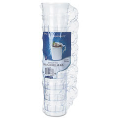WNA  INC. Classicware Plastic Coffee Mugs  8 Oz.  Clear  8 Mugs/pack; UNIT OF MEASURE: PG
