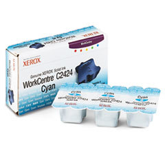 XEROX CORP. 108r00660 Solid Ink Stick  3400 Page-Yield  3/box  Cyan; UNIT OF MEASURE: BX
