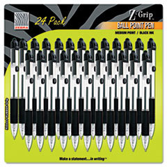 ZEBRA PEN CORP. Z-Grip Retractable Ballpoint Pen  Black Ink  Medium  24/pack; UNIT OF MEASURE: PG