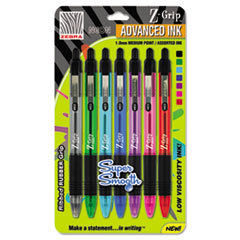 ZEBRA PEN CORP. Z-Grip Neon Retractable Ballpoint Pen  1.0 Mm  Medium  Assorted  7/set; UNIT OF MEASURE: SE