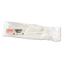 BOARDWALK Cutlery Kit  Plastic Fork/spoon/knife/salt/pepper/napkin  White  250/carton; UNIT OF MEASURE: CT