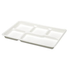 AbilityOne 7350010128787 Disposable Tray  5 Comp.  White  500/bx UNIT OF MEASURE: BX