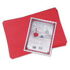 PACON CORPORATION Riverside Construction Paper  76 Lbs.  12 X 18  Holiday Red  50 Sheets/pack; UNIT OF MEASURE: PG