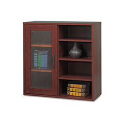 SAFCO PRODUCTS Apres Single-Door Cabinet W/shelves  29-3/4w X 11-3/4d X 29-3/4h  Mahogany; UNIT OF MEASURE: EA