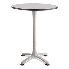 SAFCO PRODUCTS Cha-Cha Bistro Height Table Base  X-Style  Steel  42in High  Metallic Gray; UNIT OF MEASURE: EA