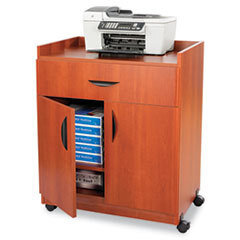 SAFCO PRODUCTS Mobile Laminate Machine Stand W/pullout Drawer  30w X 20-1/2d X 36-1/4h  Cherry; UNIT OF MEASURE: EA