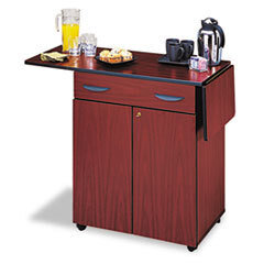 SAFCO PRODUCTS Hospitality Service Cart  One-Shelf  32-1/2w X 20-1/2d X 38-3/4h  Mahogany; UNIT OF MEASURE: EA