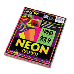 PACON CORPORATION Array Colored Bond Paper  24lb  8-1/2 X 11  Assorted Neon  100 Sheets/pack; UNIT OF MEASURE: PG