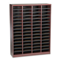 SAFCO PRODUCTS Wood/fiberboard E-Z Stor Sorter  60 Sections  40 X 11 3/4 X 52 1/4  Mahogany; UNIT OF MEASURE: EA