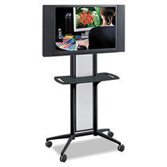 SAFCO PRODUCTS Impromptu Flat Panel Tv Cart  38w X 20d X 65-1/2h  Black; UNIT OF MEASURE: EA
